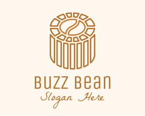 Caffeine - Cafe Coffee Bean Barrel logo design