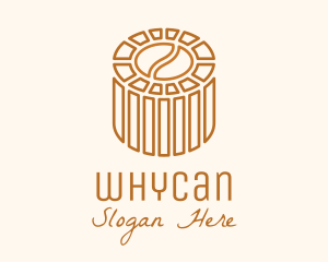 Cafe Coffee Bean Barrel  logo design