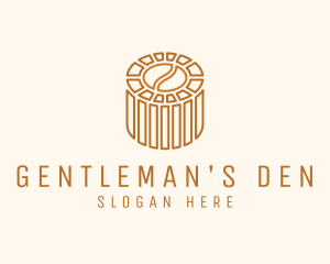 Cafe Coffee Bean Barrel  logo design