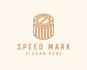 Cafe Coffee Bean Barrel  logo design