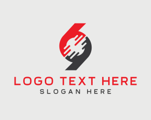 High Tech - Digital Glitch Number 69 logo design