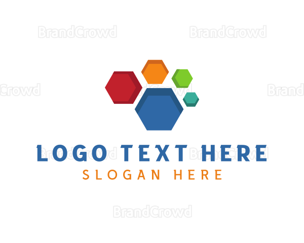 Colorful Geometric Honeycomb Logo