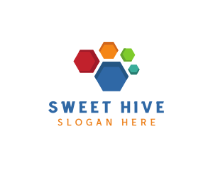 Honeycomb - Colorful Geometric Honeycomb logo design