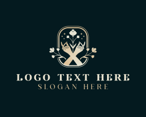 Stylish - Flower Hand Styling logo design