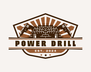 Drill - Construction Drill Builder logo design