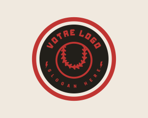 Poolroom - Baseball Player Badge logo design