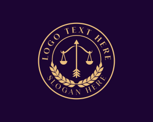 Justice Court - Law Justice Scale logo design