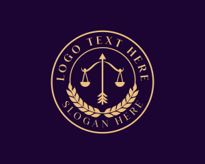 Courthouse - Law Justice Scale logo design