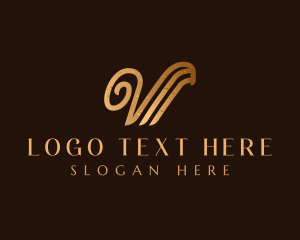 Letter V - Luxury Jewelry Boutique logo design