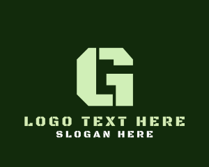 Bomb Squad - Military Green Letter G logo design