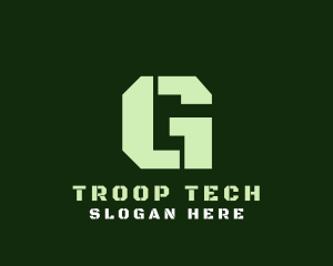 Troop - Military Green Letter G logo design