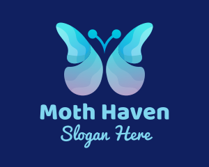 Moth - Blue Butterfly Spa logo design