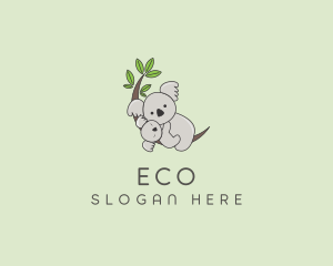 Animal - Mother & Baby Koala logo design