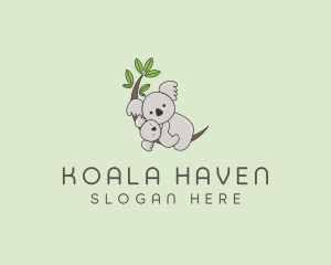 Koala - Mother & Baby Koala logo design