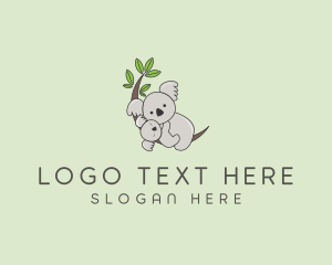 Wildlife Conservation - Mother & Baby Koala logo design