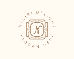 Elegant Art Deco Square logo design