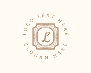 Badge - Elegant Art Deco Square logo design