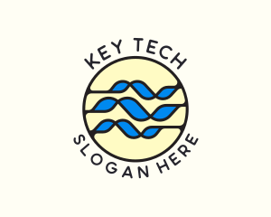 Wave Tech Cyber Agency logo design