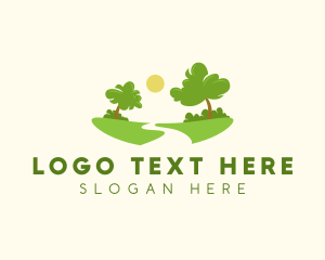 Green And Brown - Nature Park Tree logo design