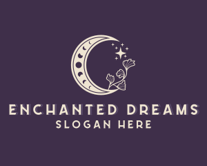 Enchanted - Creative Mystical Moon logo design