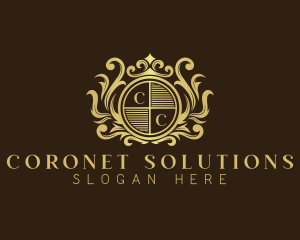 Coronet - Elegant Ornament Crown logo design