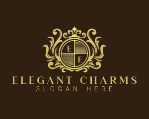 Elegant Ornament Crown logo design