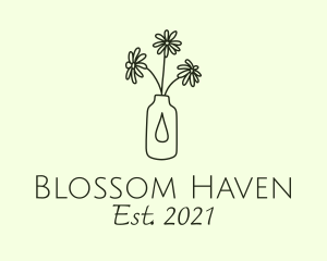 Flower - Minimal Flower Vase logo design
