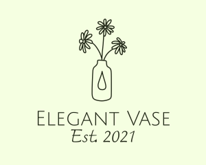 Vase - Minimal Flower Vase logo design