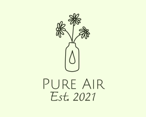 Purifier - Minimal Flower Vase logo design
