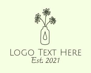 Liquid - Minimal Flower Vase logo design