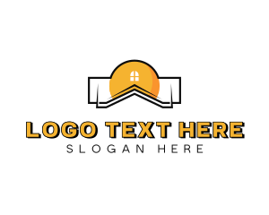 Accommodation - House Residential Roofing logo design