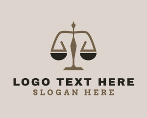 Court House - Scale Law Prosecutor logo design