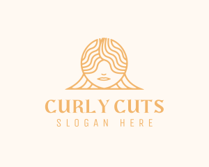 Curly - Feminine Curly Hair logo design