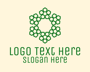 Green Floral Ornament  logo design