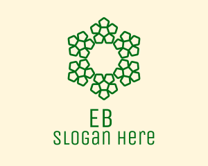 Geometric - Green Floral Ornament logo design