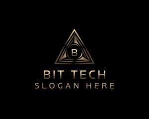 Pyramid Tech Triangle logo design