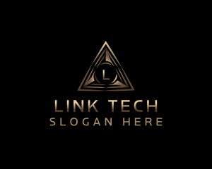 Pyramid Tech Triangle logo design