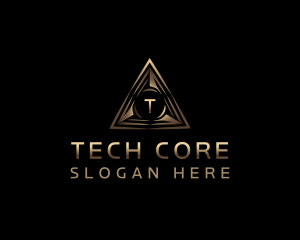 Pyramid Tech Triangle logo design