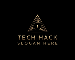 Pyramid Tech Triangle logo design