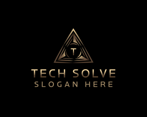 Pyramid Tech Triangle logo design