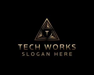 Pyramid Tech Triangle logo design