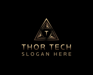 Pyramid Tech Triangle logo design