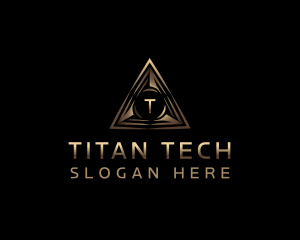 Pyramid Tech Triangle logo design