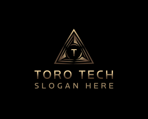 Pyramid Tech Triangle logo design