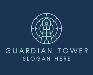 Nautical Lighthouse Radar  logo design