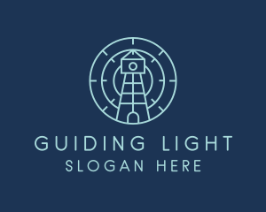 Nautical Lighthouse Radar  logo design