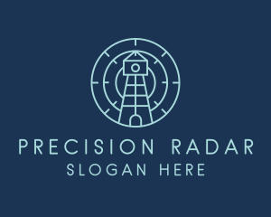 Radar - Nautical Lighthouse Radar logo design