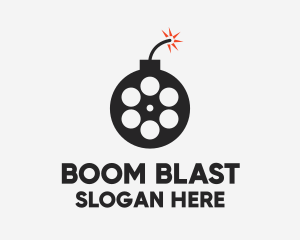 Bomb Film Reel  logo design