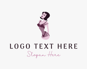 Lady - Sexy Lingerie Woman logo design