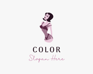 Character - Sexy Lingerie Woman logo design